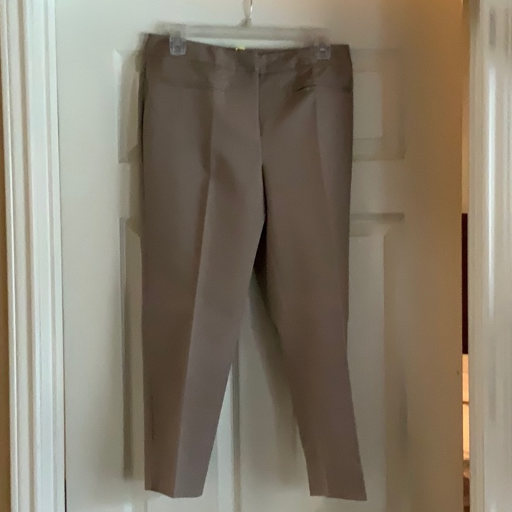 Taupe colored flat front dress pants